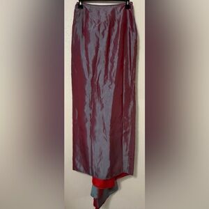 Jessica McClintock Millenium 2000 Red Iridescent Skirt